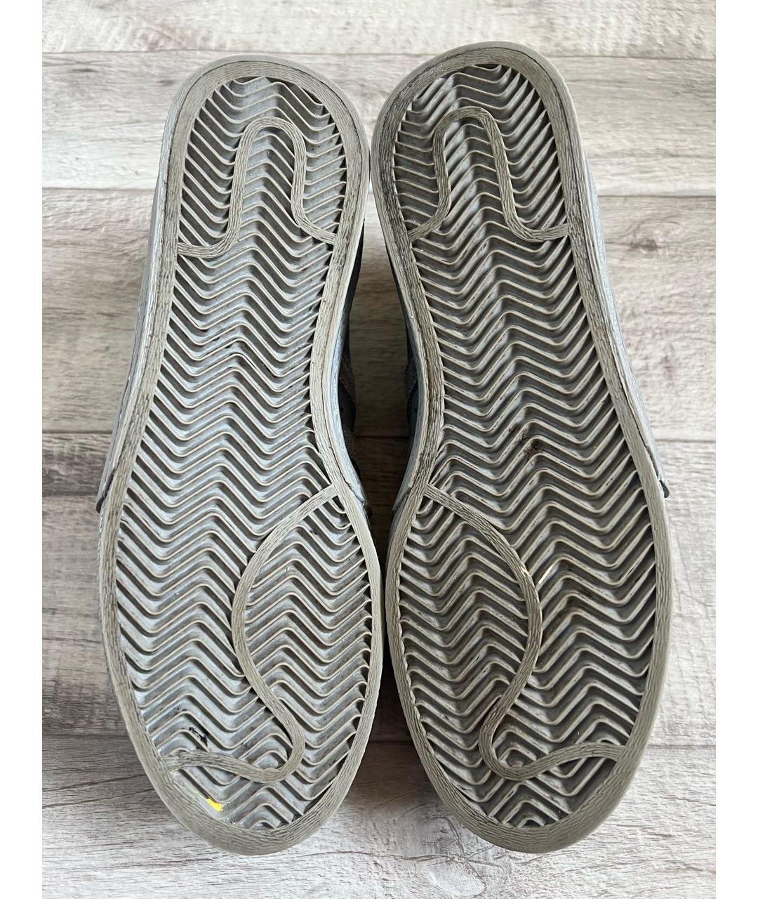 ADIDAS Серые кожаные низкие кроссовки / кеды, фото 7