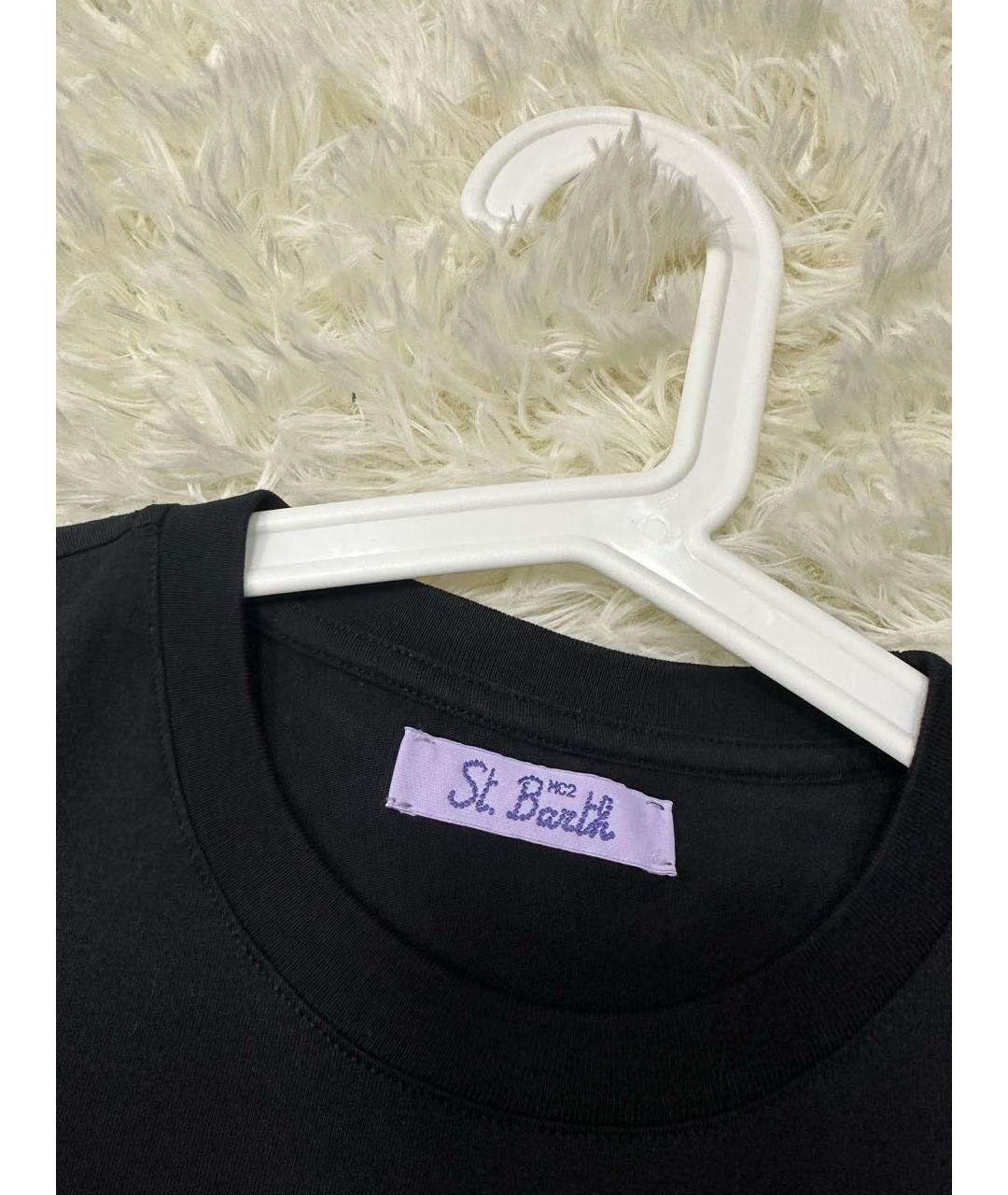 MC2 SAINT BARTH Черная хлопковая футболка, фото 3