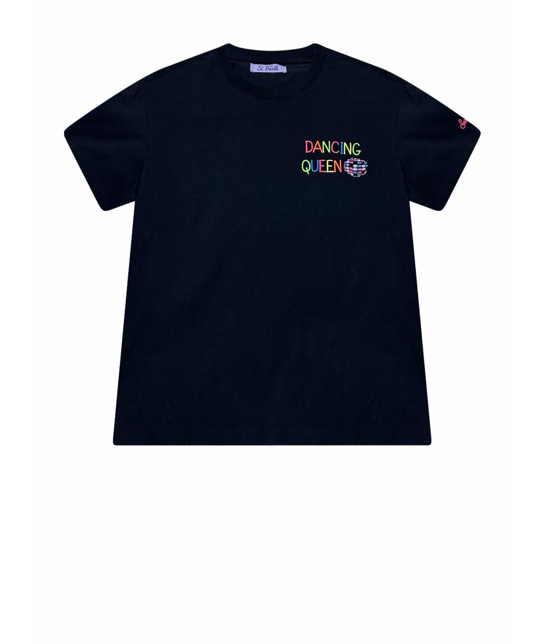 MC2 SAINT BARTH Черная хлопковая футболка, фото 1