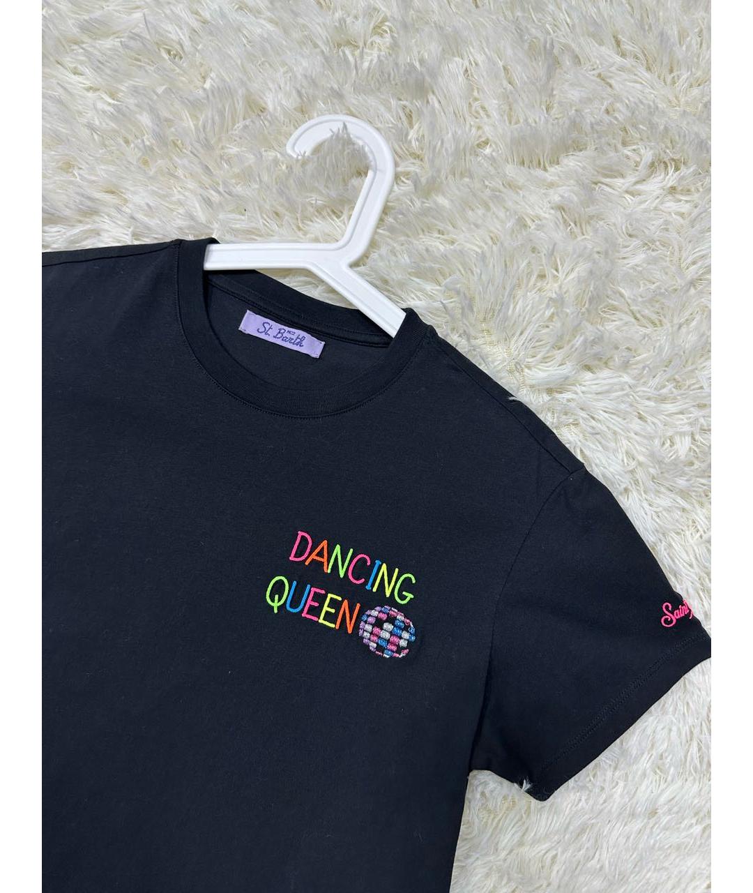 MC2 SAINT BARTH Черная хлопковая футболка, фото 2