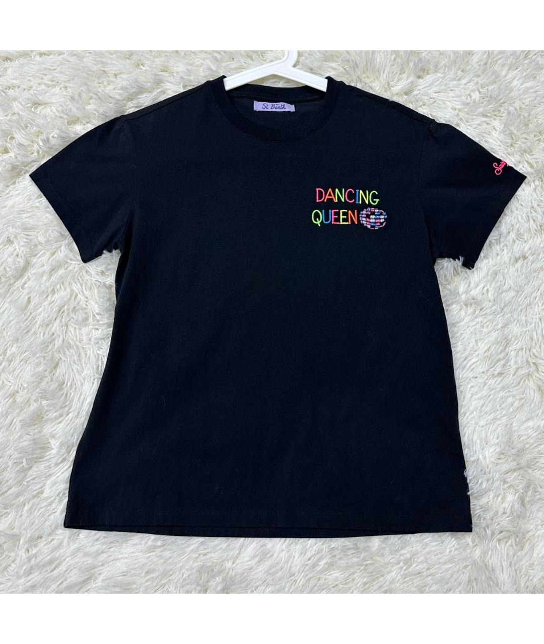 MC2 SAINT BARTH Черная хлопковая футболка, фото 6