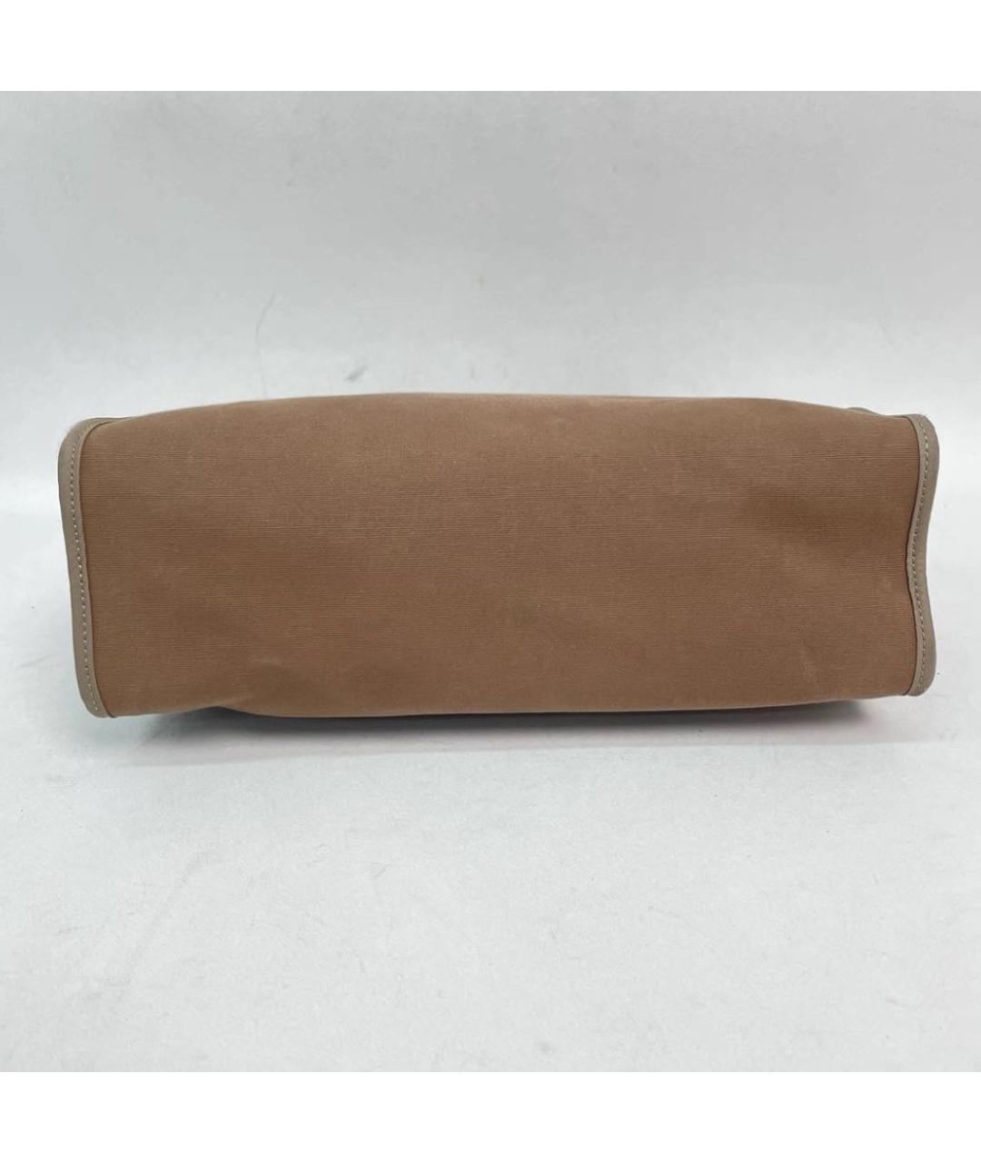 HERMES Бежевая тканевая сумка через плечо, фото 7