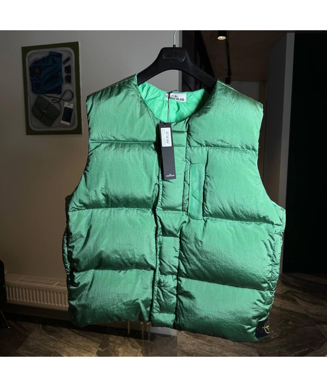 STONE ISLAND Салатовый жилет, фото 5
