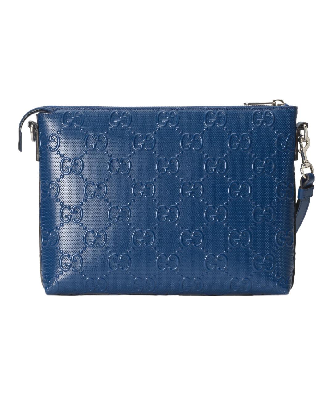 GUCCI Синяя кожаная папка для документов, фото 5