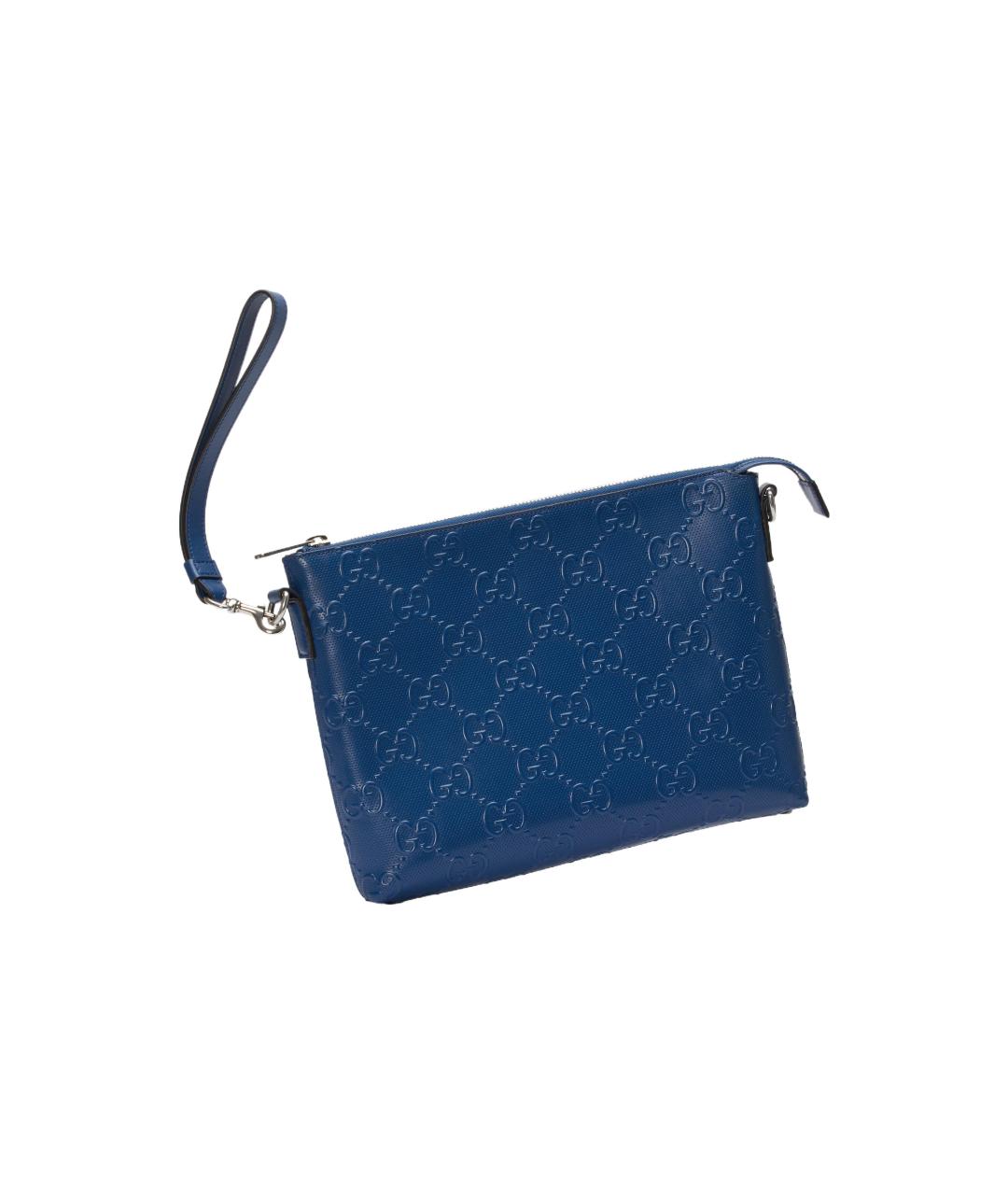 GUCCI Синяя кожаная папка для документов, фото 3