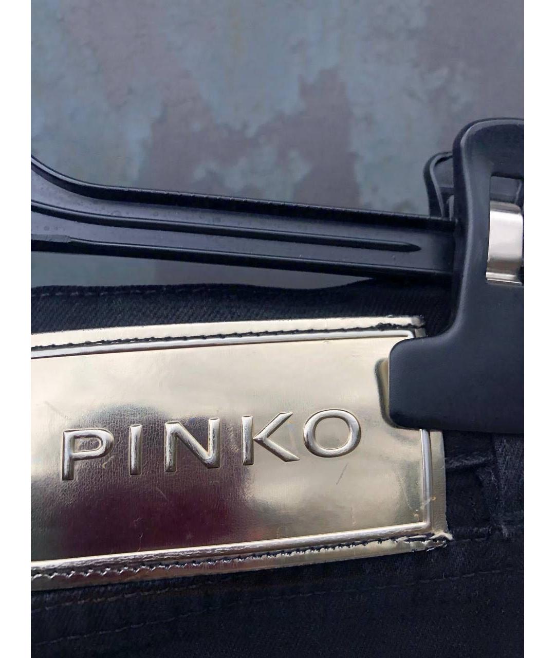 PINKO Антрацитовые хлопковые прямые джинсы, фото 8