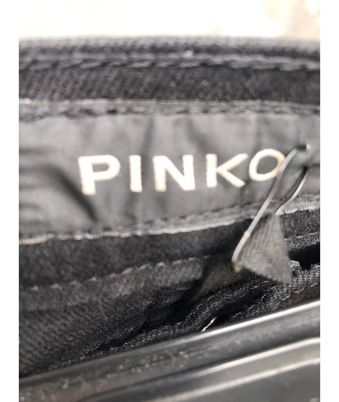 PINKO Антрацитовые хлопковые прямые джинсы, фото 3