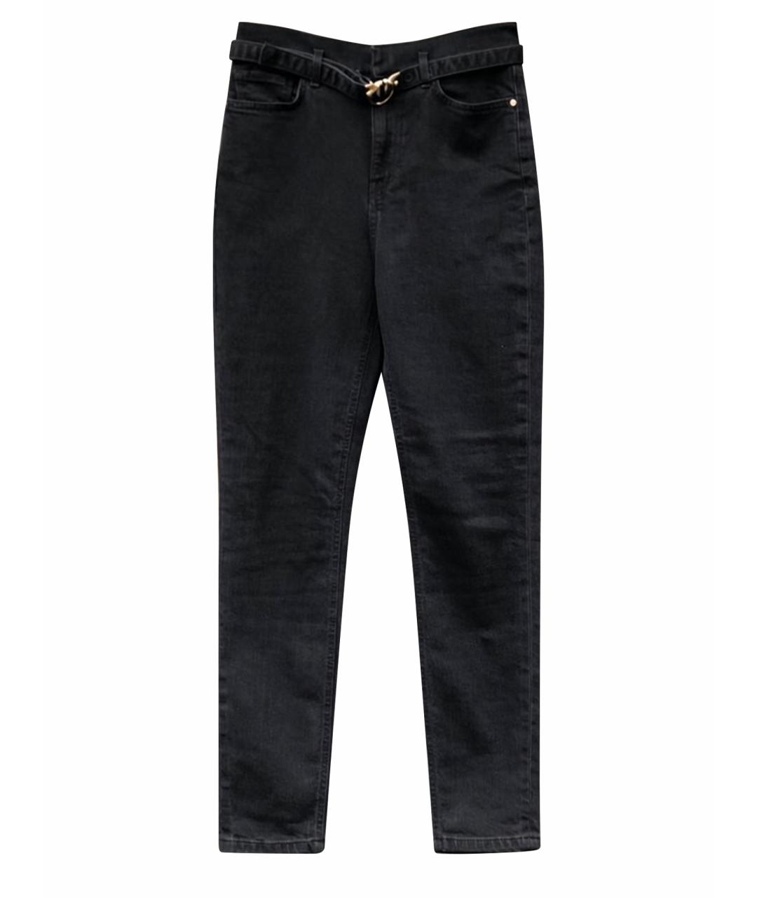 PINKO Антрацитовые хлопковые прямые джинсы, фото 1