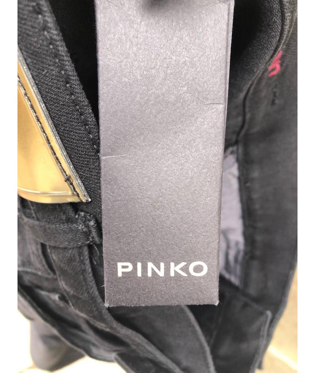 PINKO Антрацитовые хлопковые прямые джинсы, фото 6