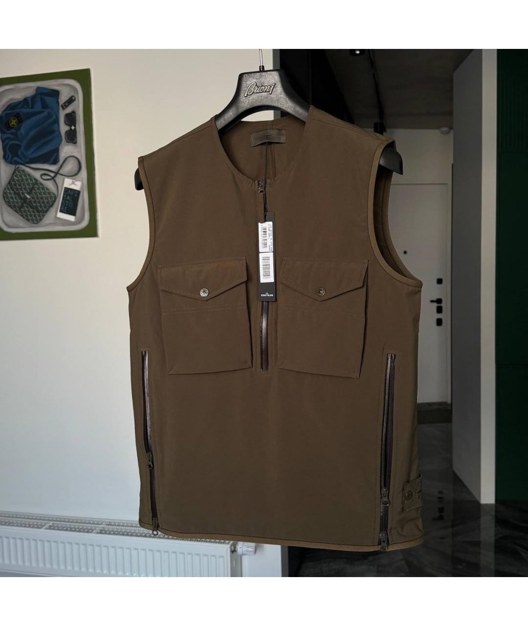 STONE ISLAND Хаки жилет, фото 5