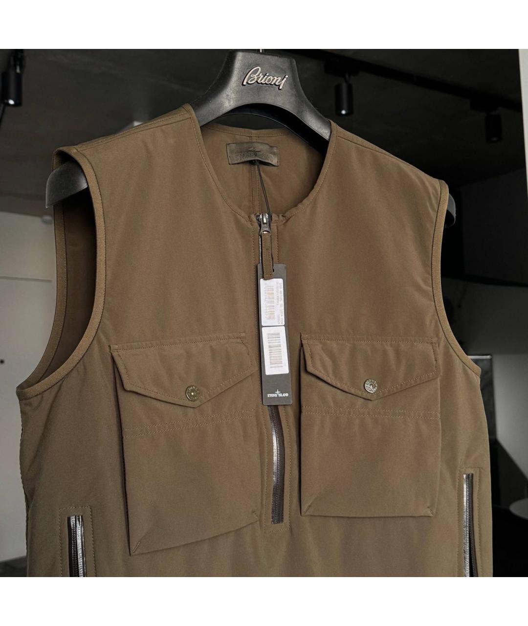 STONE ISLAND Хаки жилет, фото 3