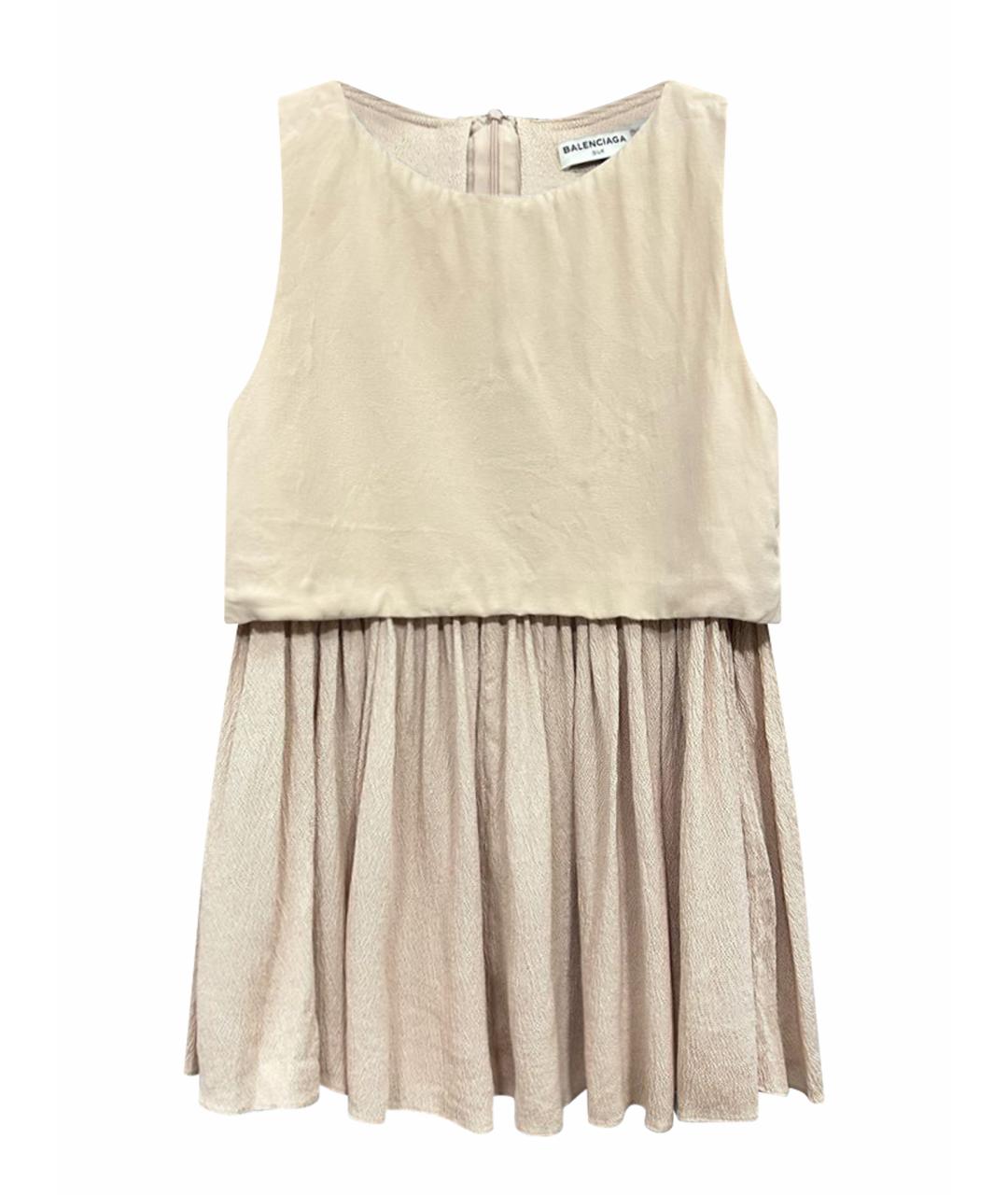 BALENCIAGA Бежевая шелковая блузы, фото 1