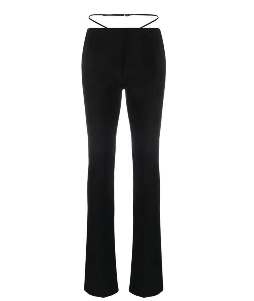 DSQUARED2 Черные полиэстеровые прямые брюки, фото 1