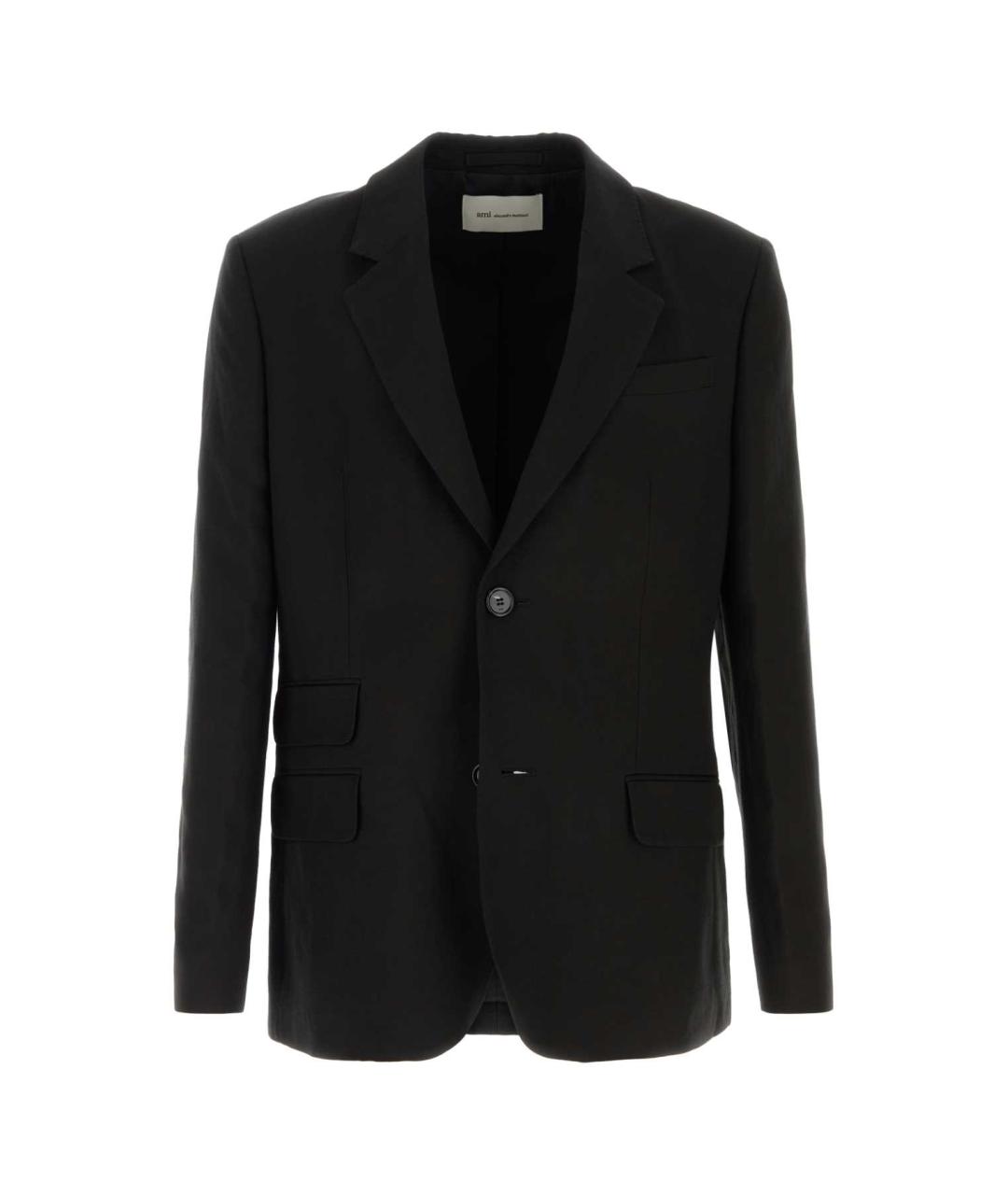 Ami Paris Черный вискозный пиджак, фото 1