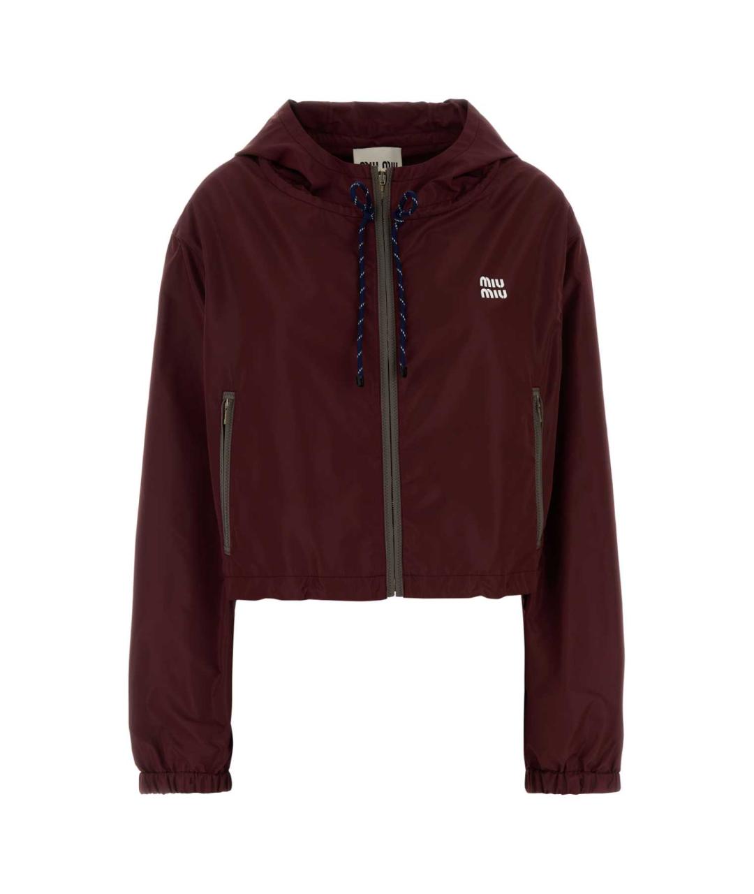 MIU MIU Бордовая полиэстеровая куртка, фото 1