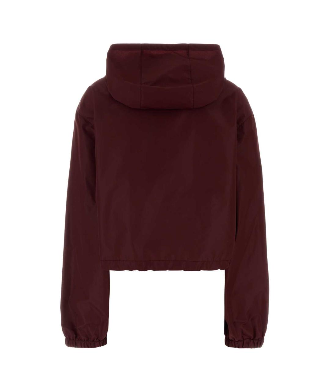 MIU MIU Бордовая полиэстеровая куртка, фото 2