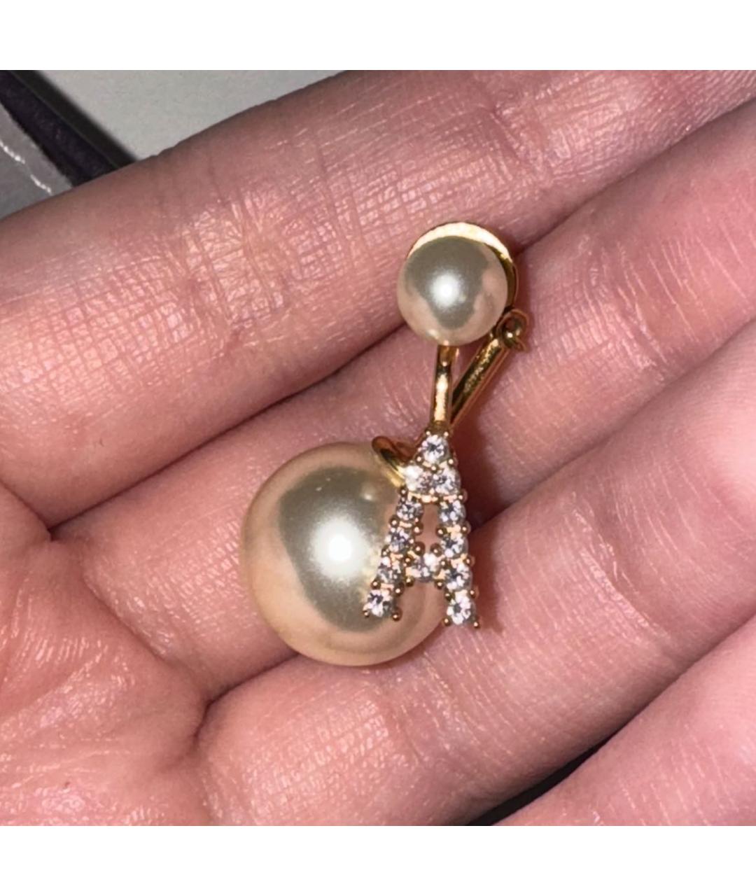 CHRISTIAN DIOR Белые серьги, фото 4