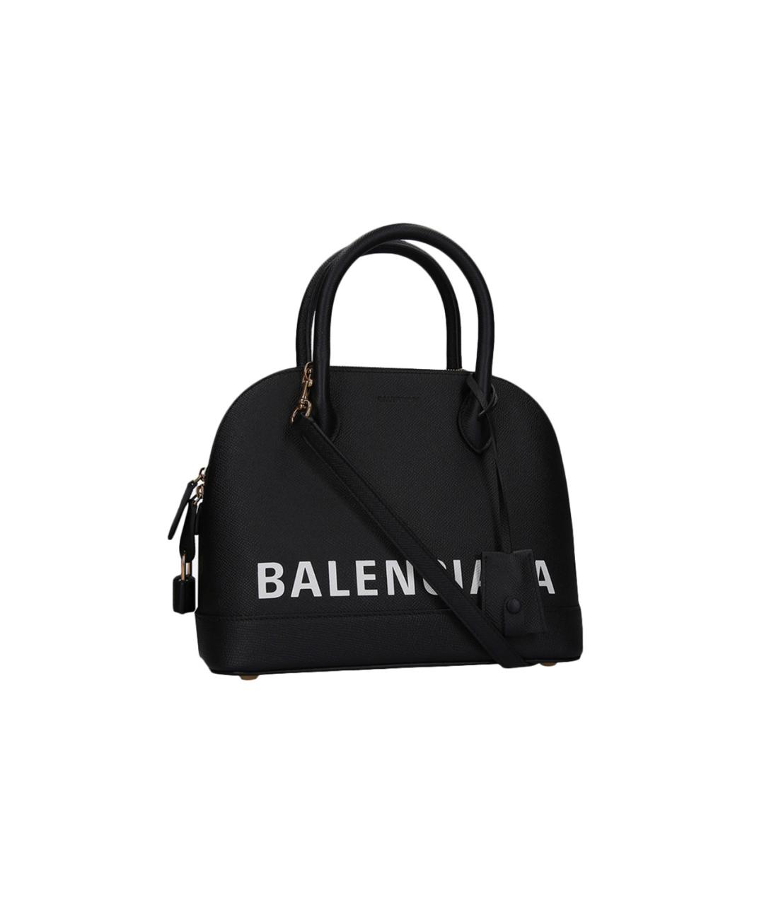 BALENCIAGA Черная кожаная сумка через плечо, фото 3