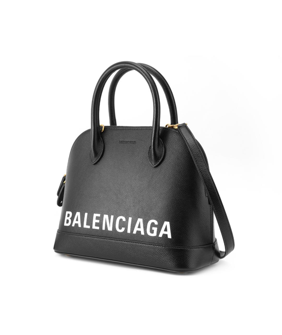 BALENCIAGA Черная кожаная сумка через плечо, фото 4