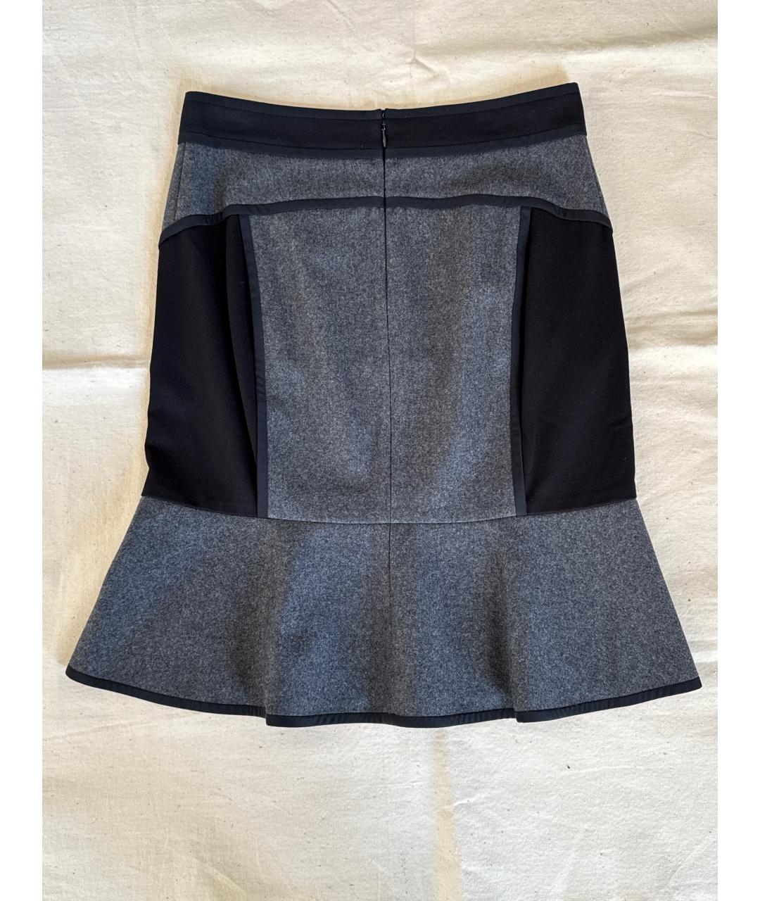 DKNY Серая шерстяная юбка миди, фото 2