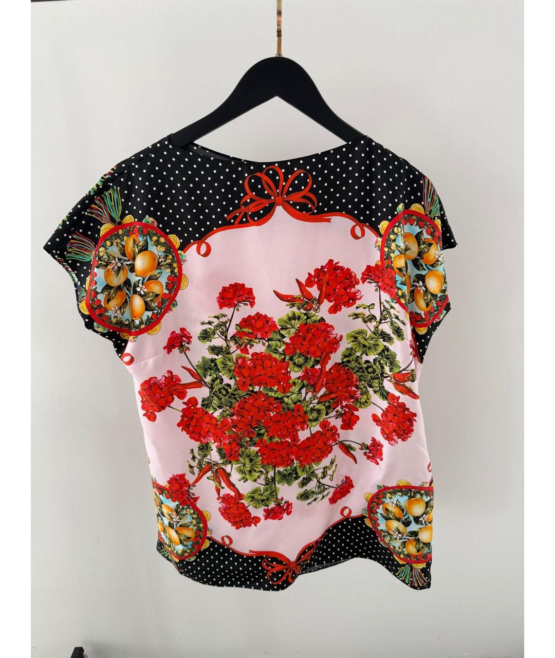 DOLCE&GABBANA Мульти шелковая блузы, фото 4