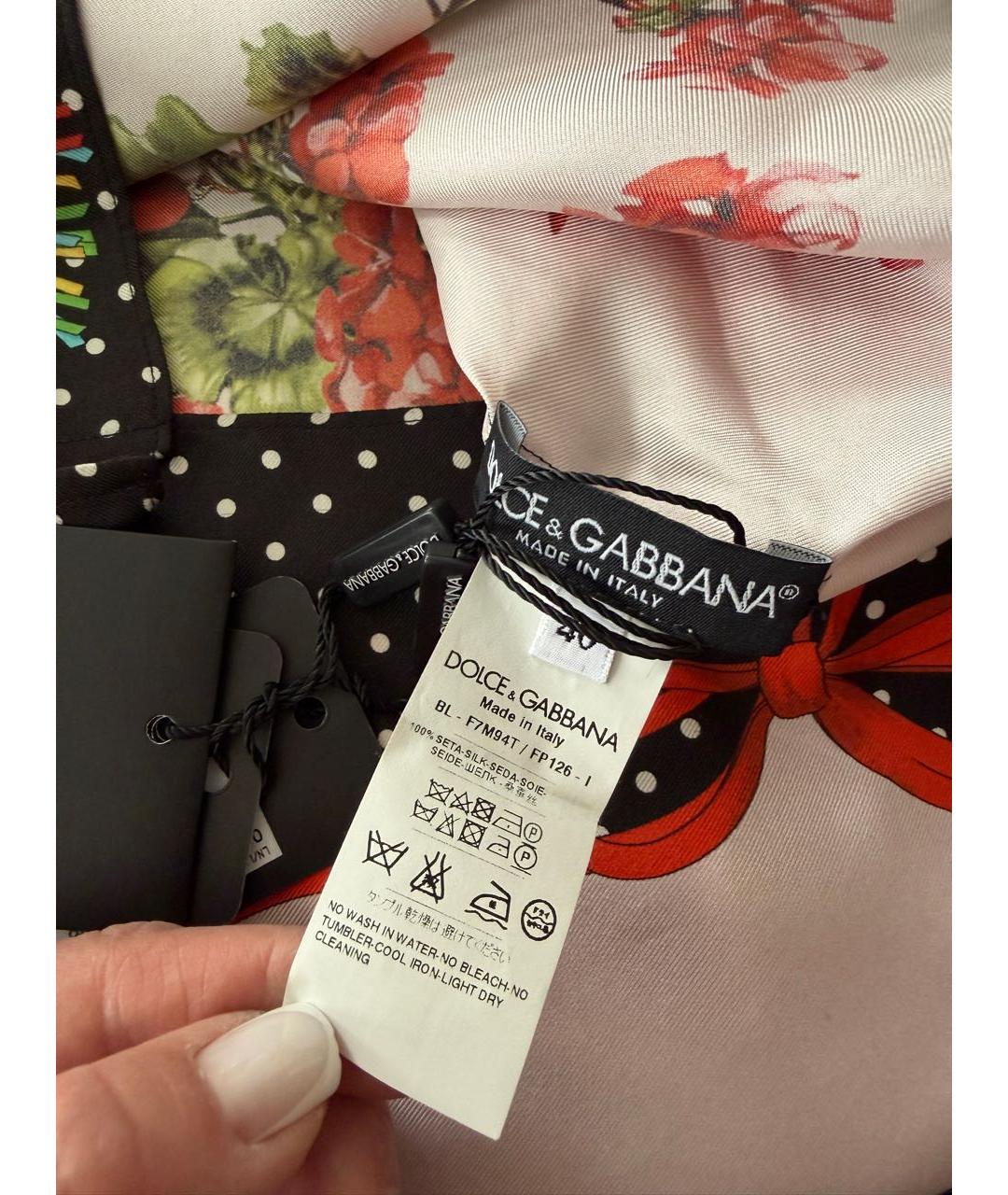 DOLCE&GABBANA Мульти шелковая блузы, фото 6