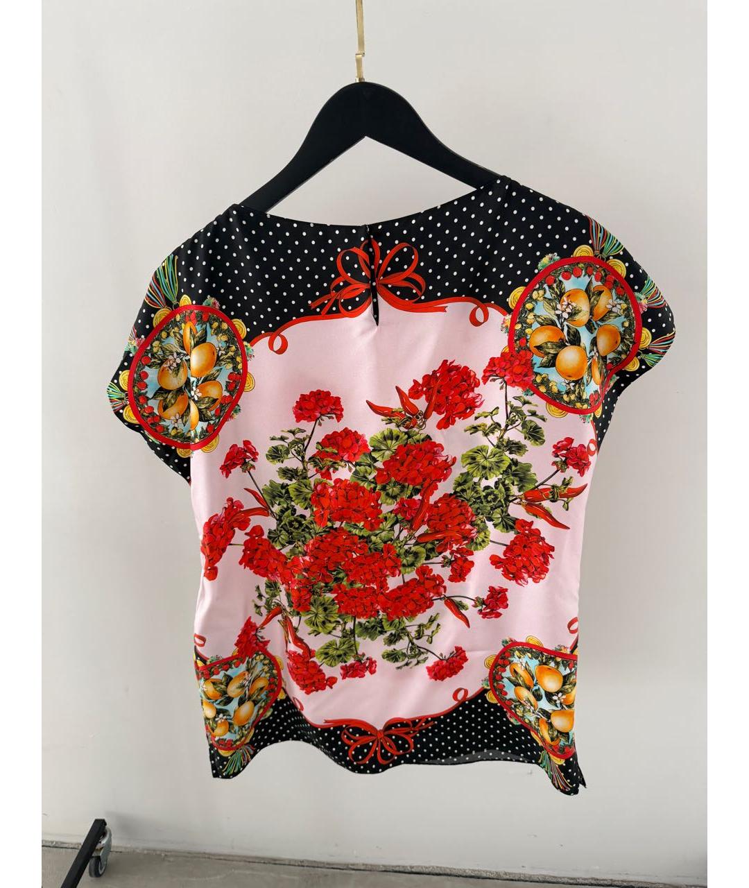 DOLCE&GABBANA Мульти шелковая блузы, фото 3