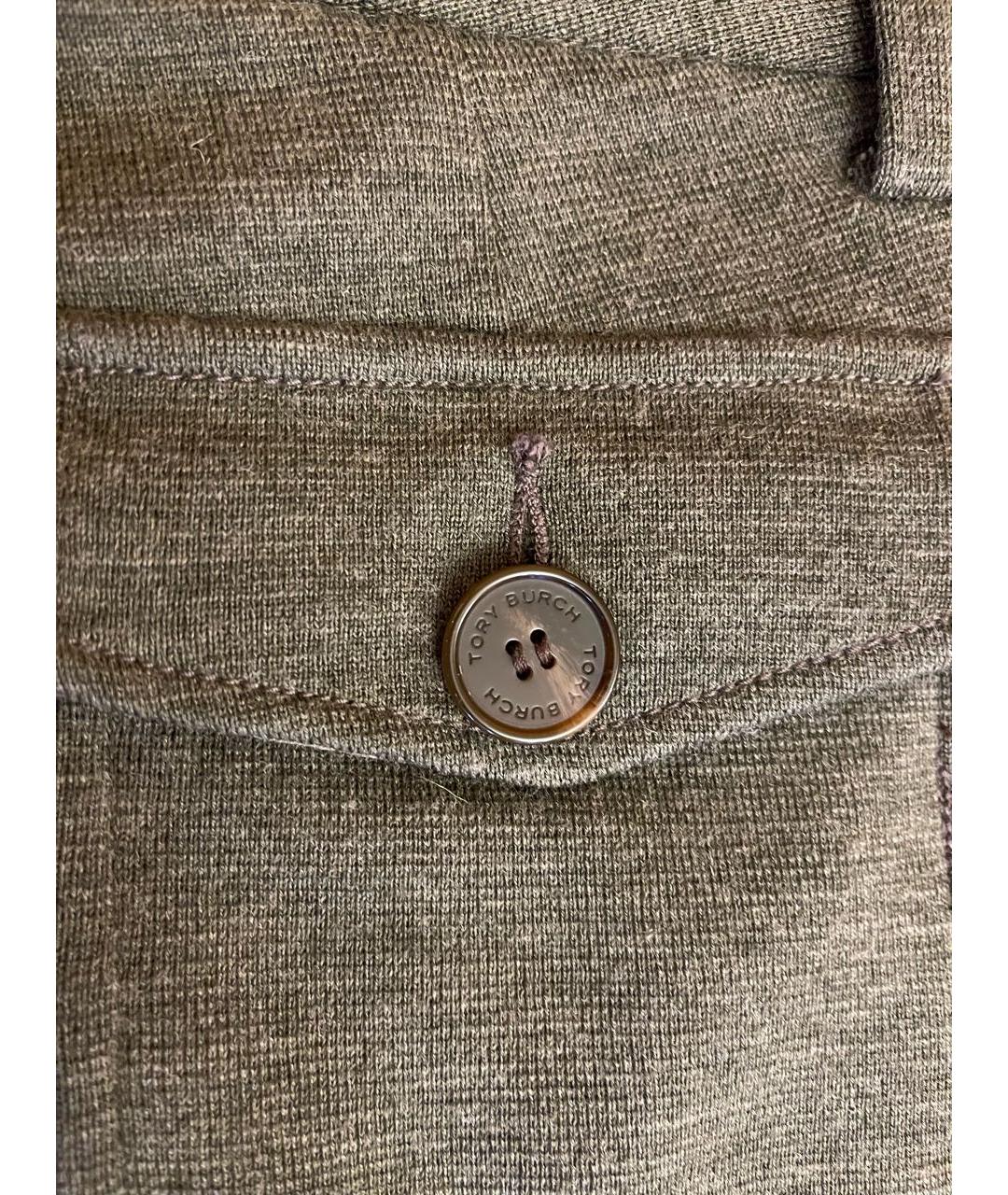 TORY BURCH Серые шерстяные брюки широкие, фото 5