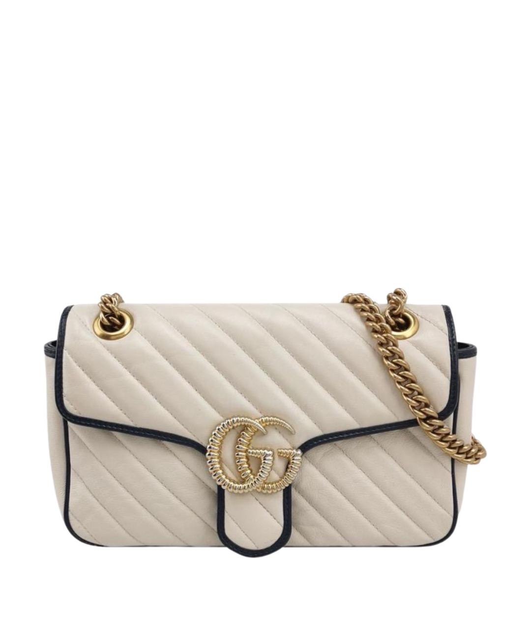 GUCCI Белая кожаная сумка через плечо, фото 1