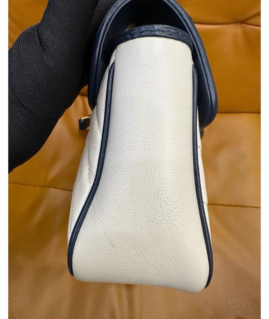 GUCCI Белая кожаная сумка через плечо, фото 5