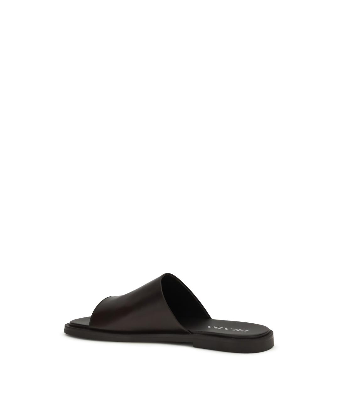 PRADA Коричневые кожаные сандалии, фото 3