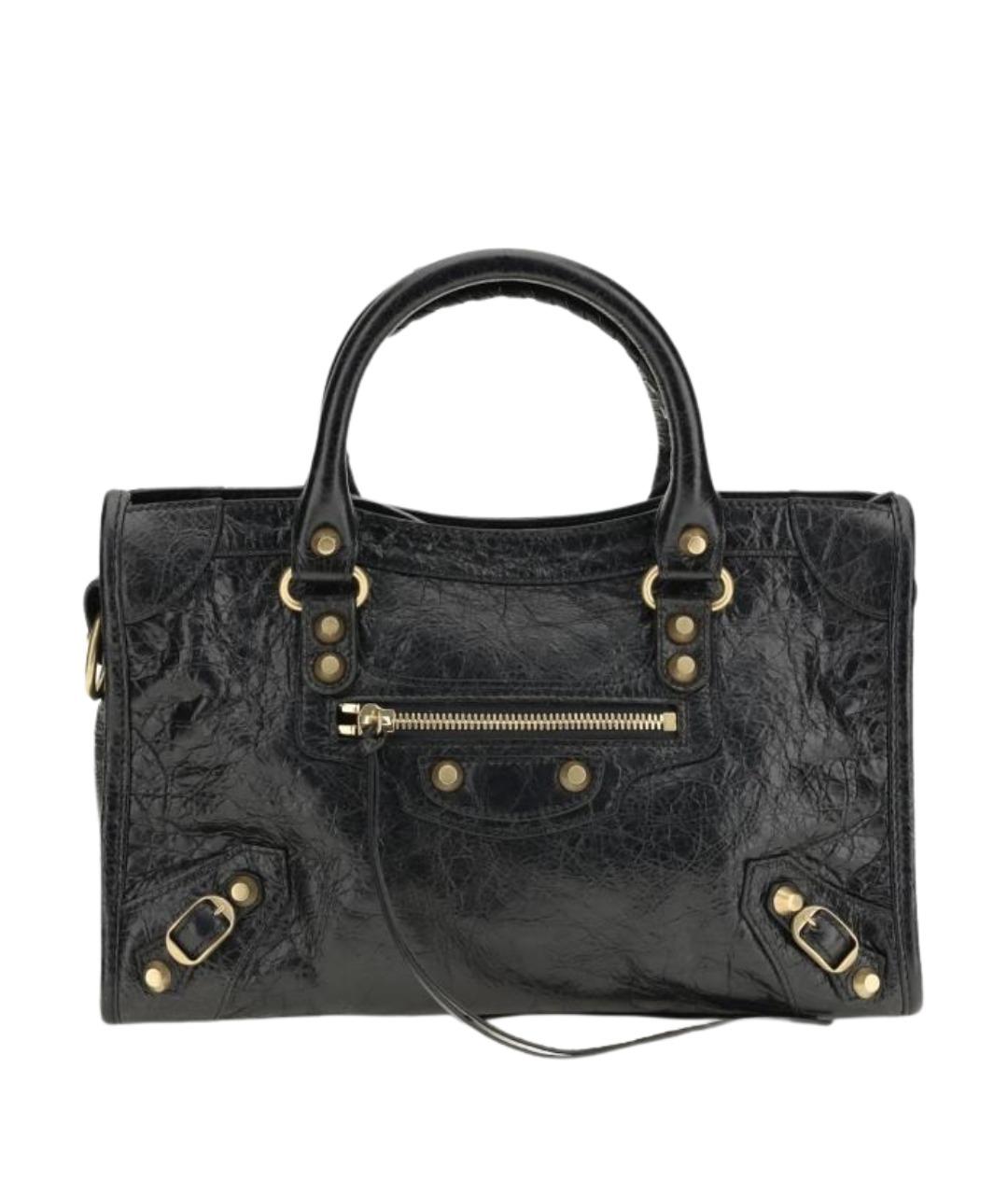 BALENCIAGA Черная кожаная сумка через плечо, фото 1