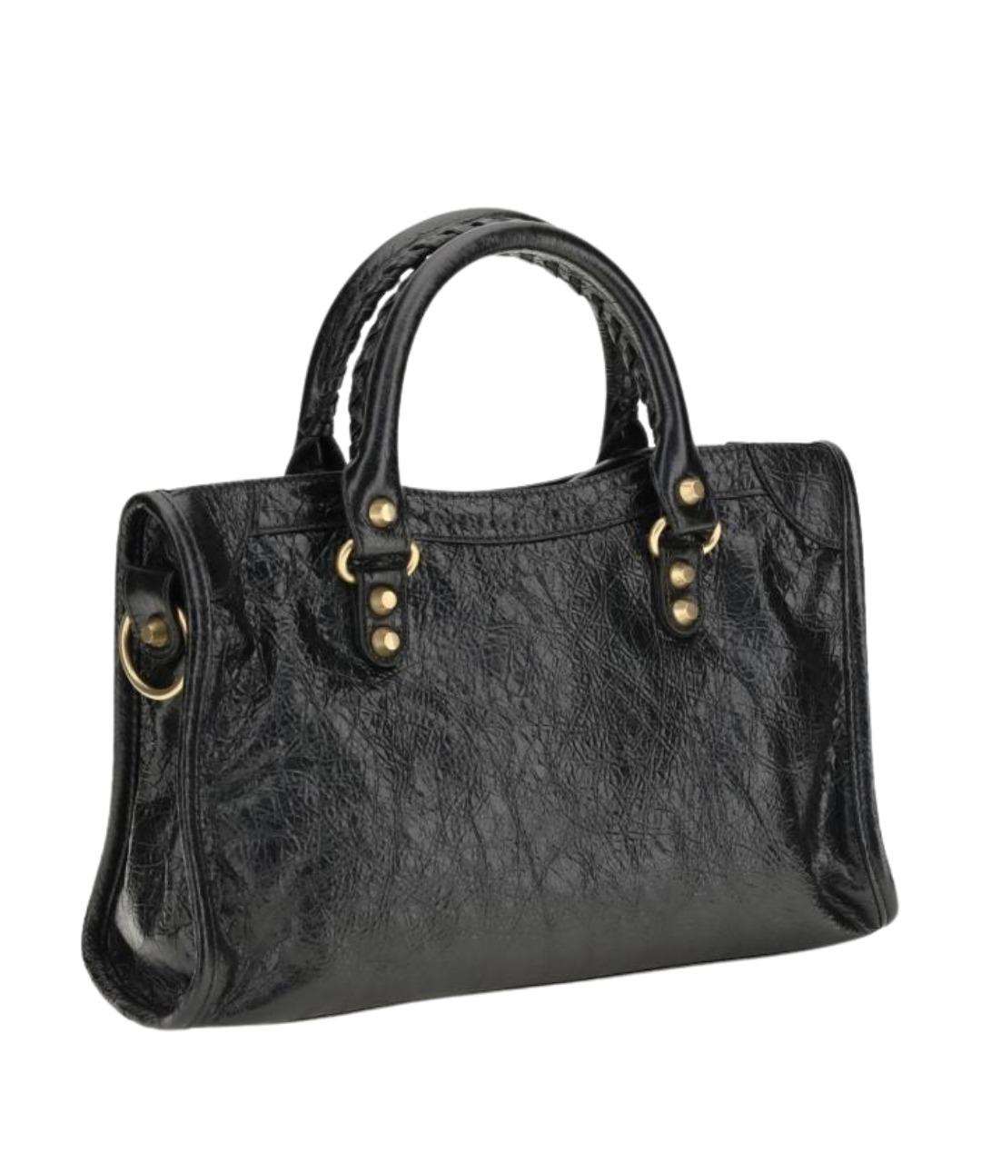 BALENCIAGA Черная кожаная сумка через плечо, фото 3