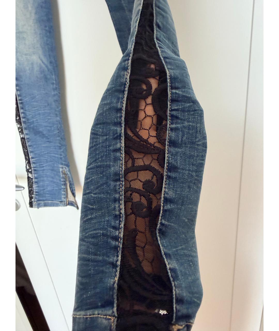 PHILIPP PLEIN Синие хлопковые джинсы слим, фото 5