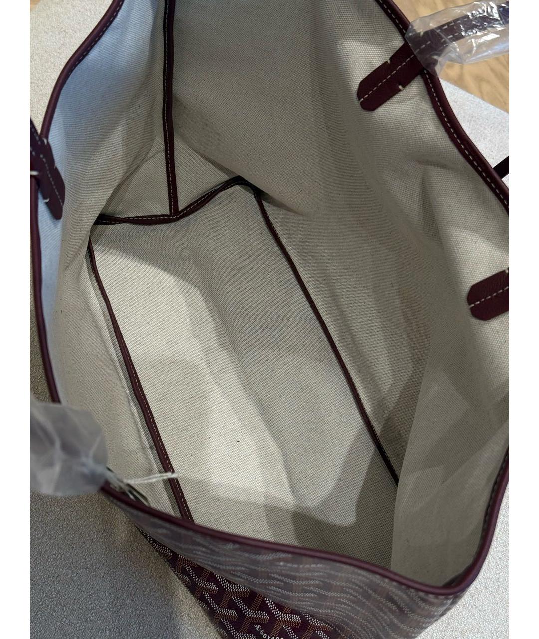 GOYARD Бордовая сумка тоут, фото 4