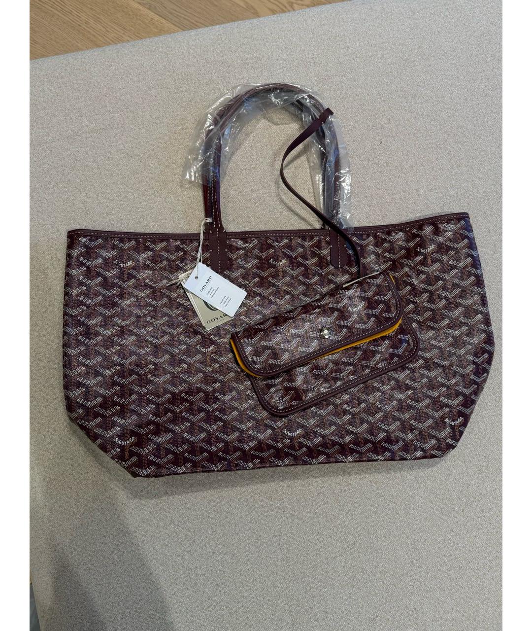 GOYARD Бордовая сумка тоут, фото 5