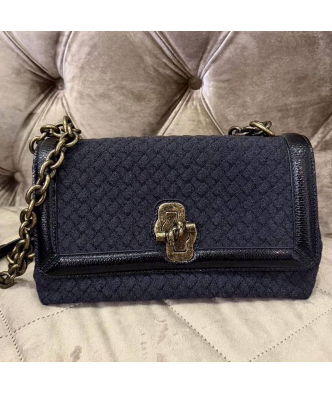 BOTTEGA VENETA Темно-синяя сумка через плечо, фото 2