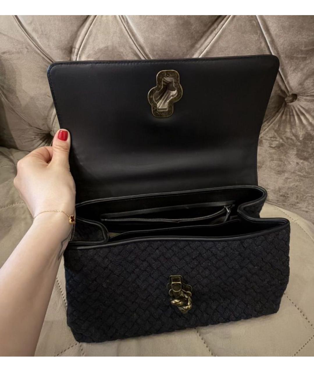 BOTTEGA VENETA Темно-синяя сумка через плечо, фото 3