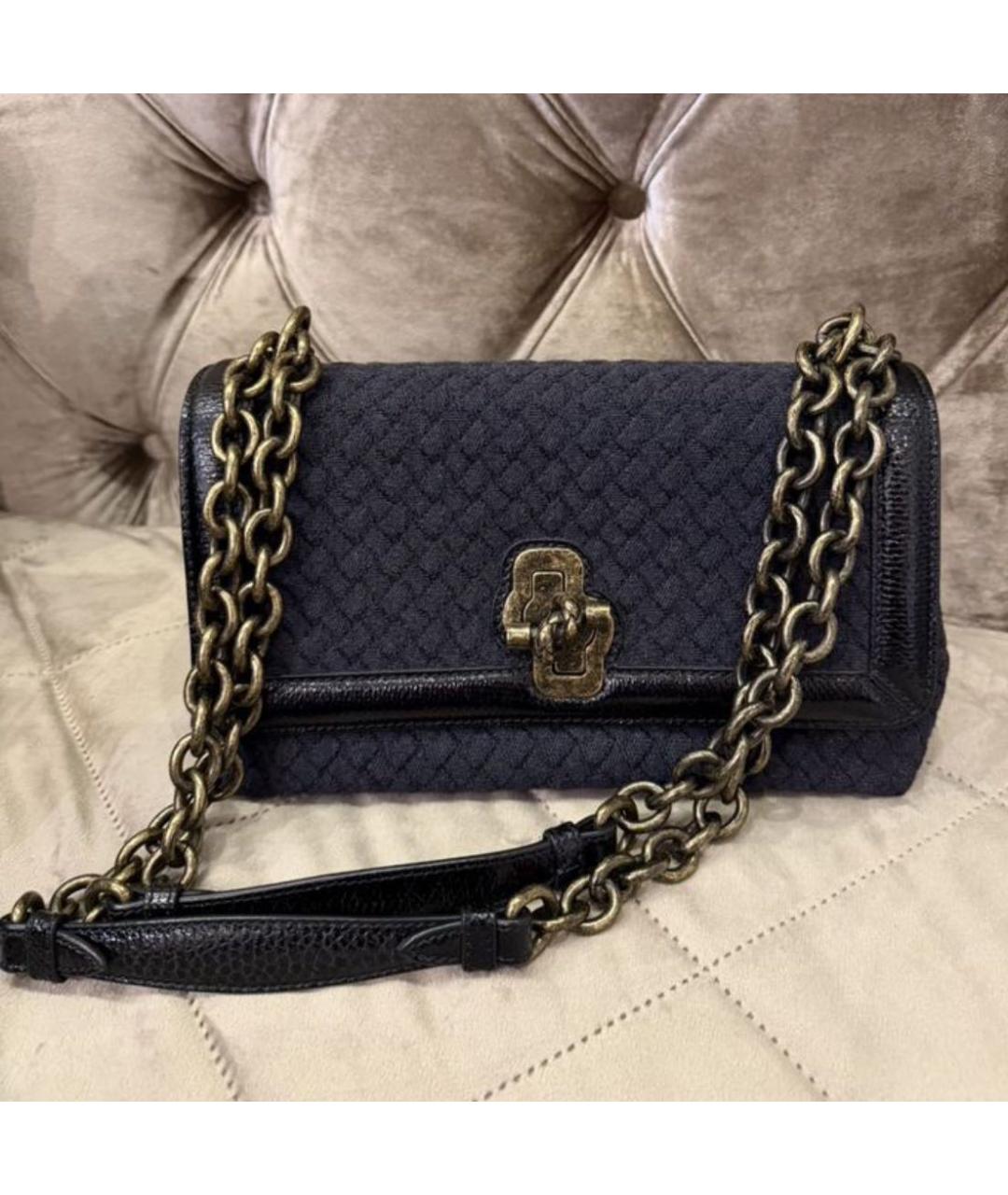 BOTTEGA VENETA Темно-синяя сумка через плечо, фото 7