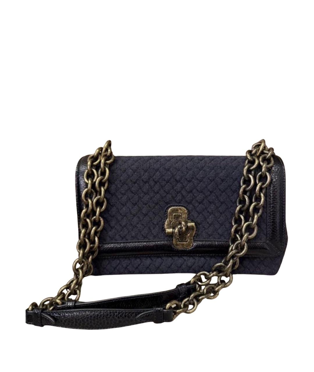 BOTTEGA VENETA Темно-синяя сумка через плечо, фото 1