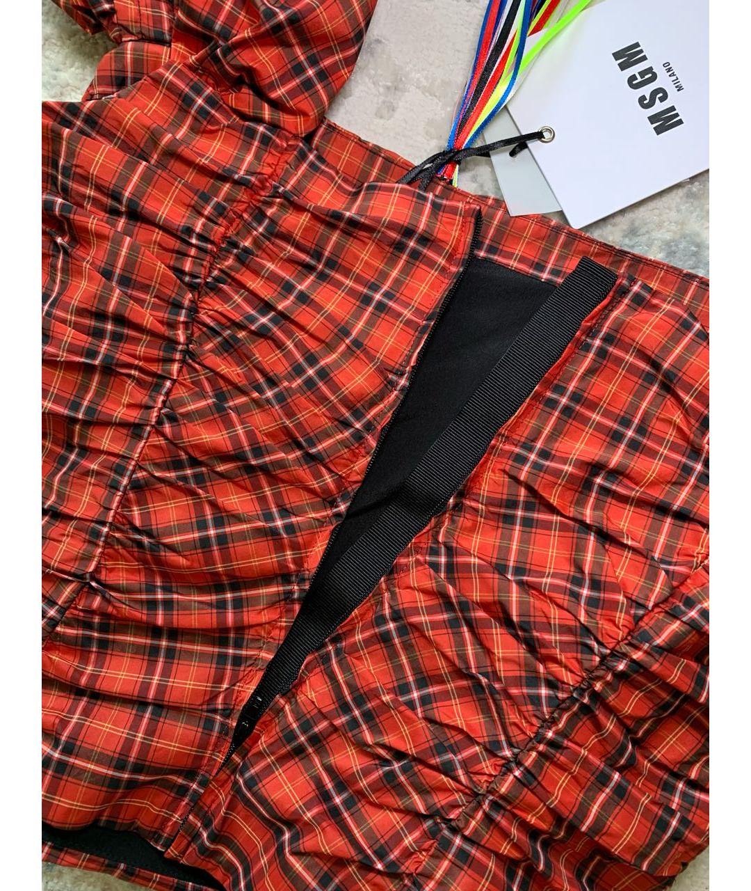 MSGM Красный полиэстеровый корсет, фото 4