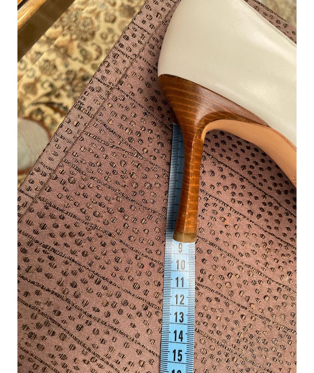 CHANEL Белые кожаные туфли, фото 8