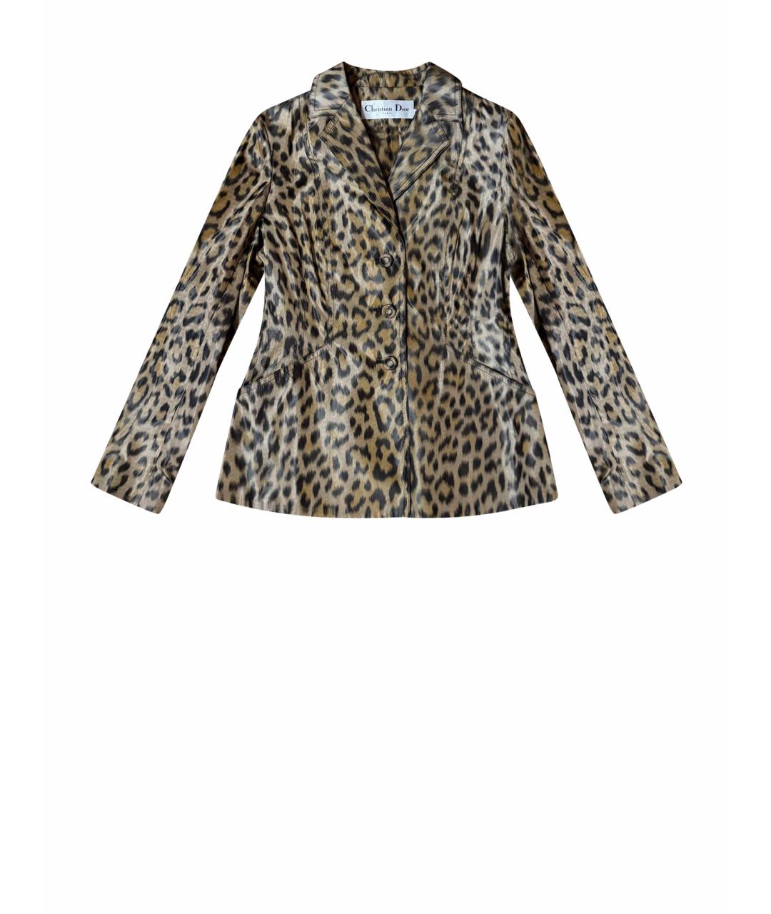 CHRISTIAN DIOR Коричневый шерстяной жакет/пиджак, фото 1