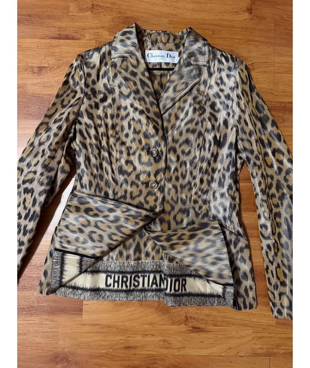 CHRISTIAN DIOR Коричневый шерстяной жакет/пиджак, фото 3