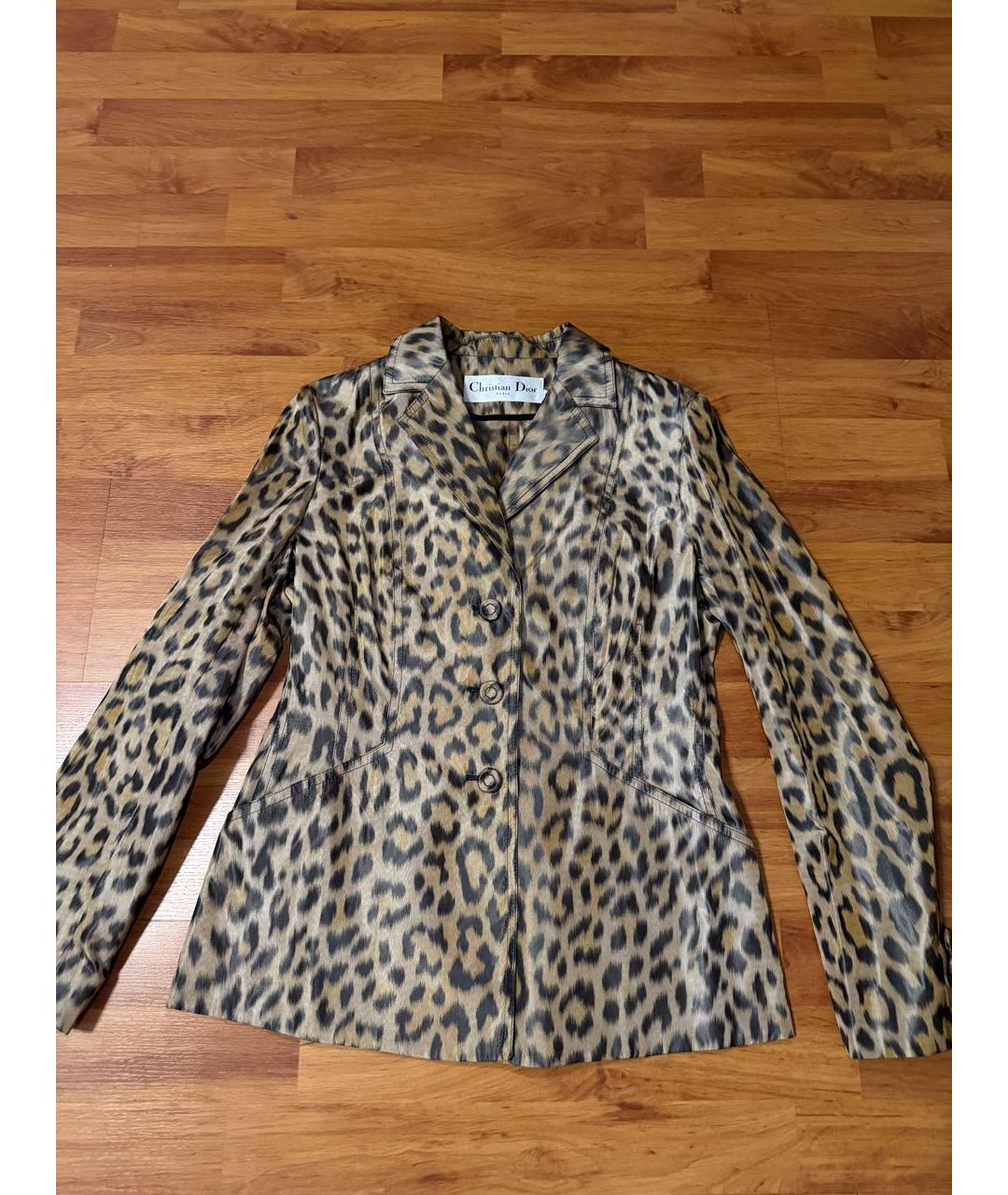 CHRISTIAN DIOR Коричневый шерстяной жакет/пиджак, фото 2