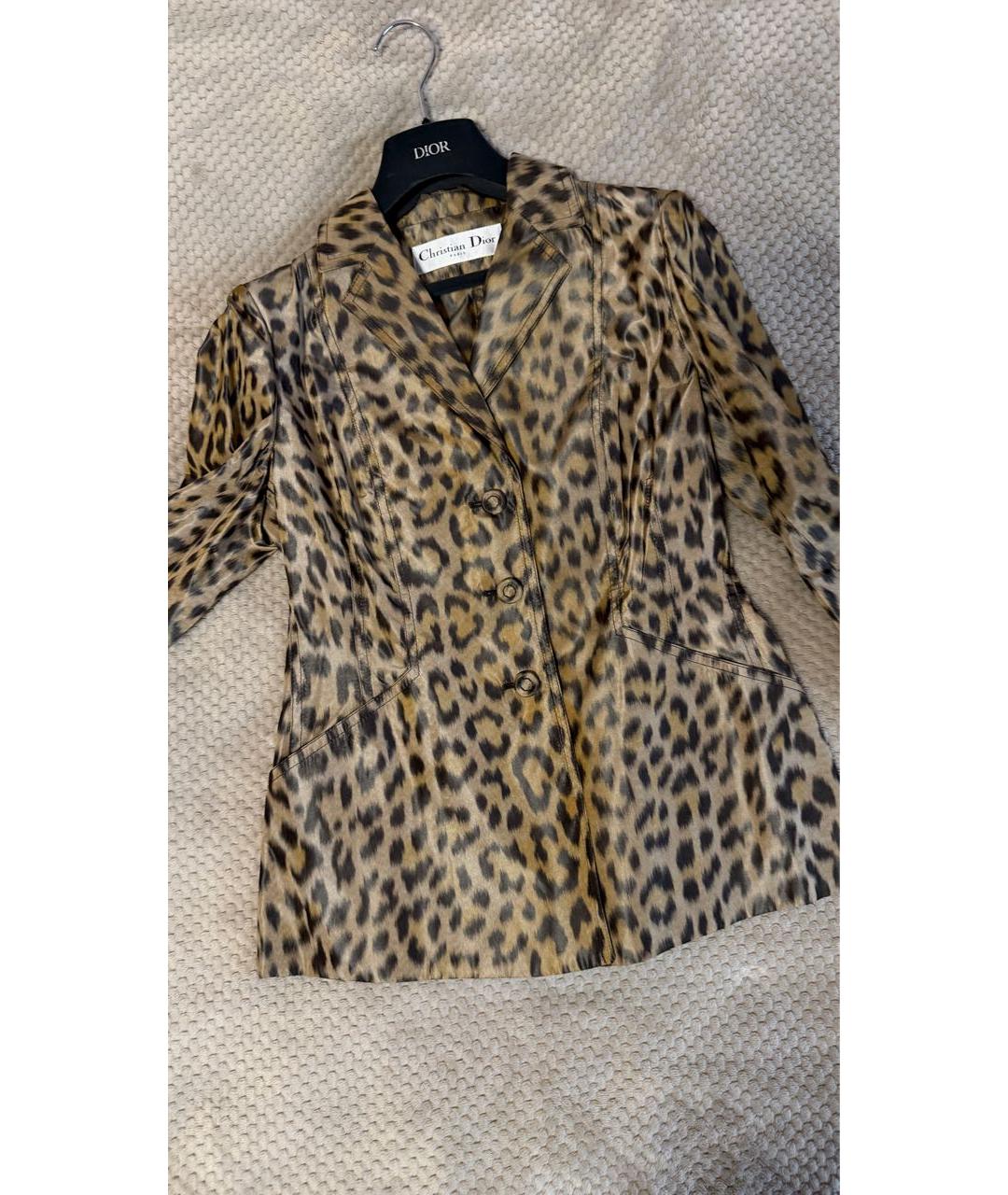 CHRISTIAN DIOR Коричневый шерстяной жакет/пиджак, фото 5