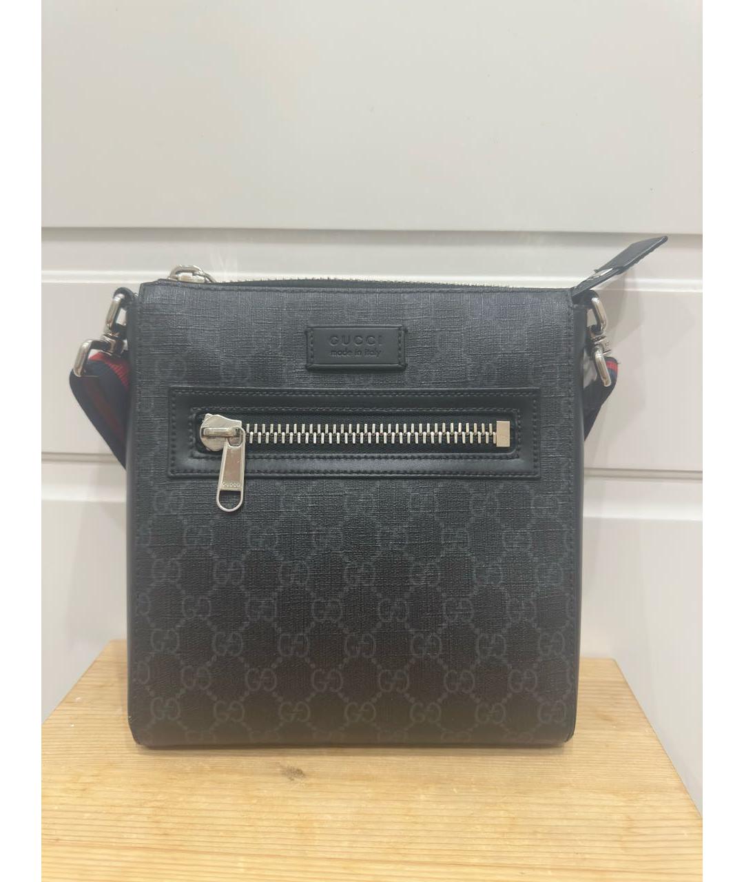 GUCCI Антрацитовая сумка на плечо, фото 2