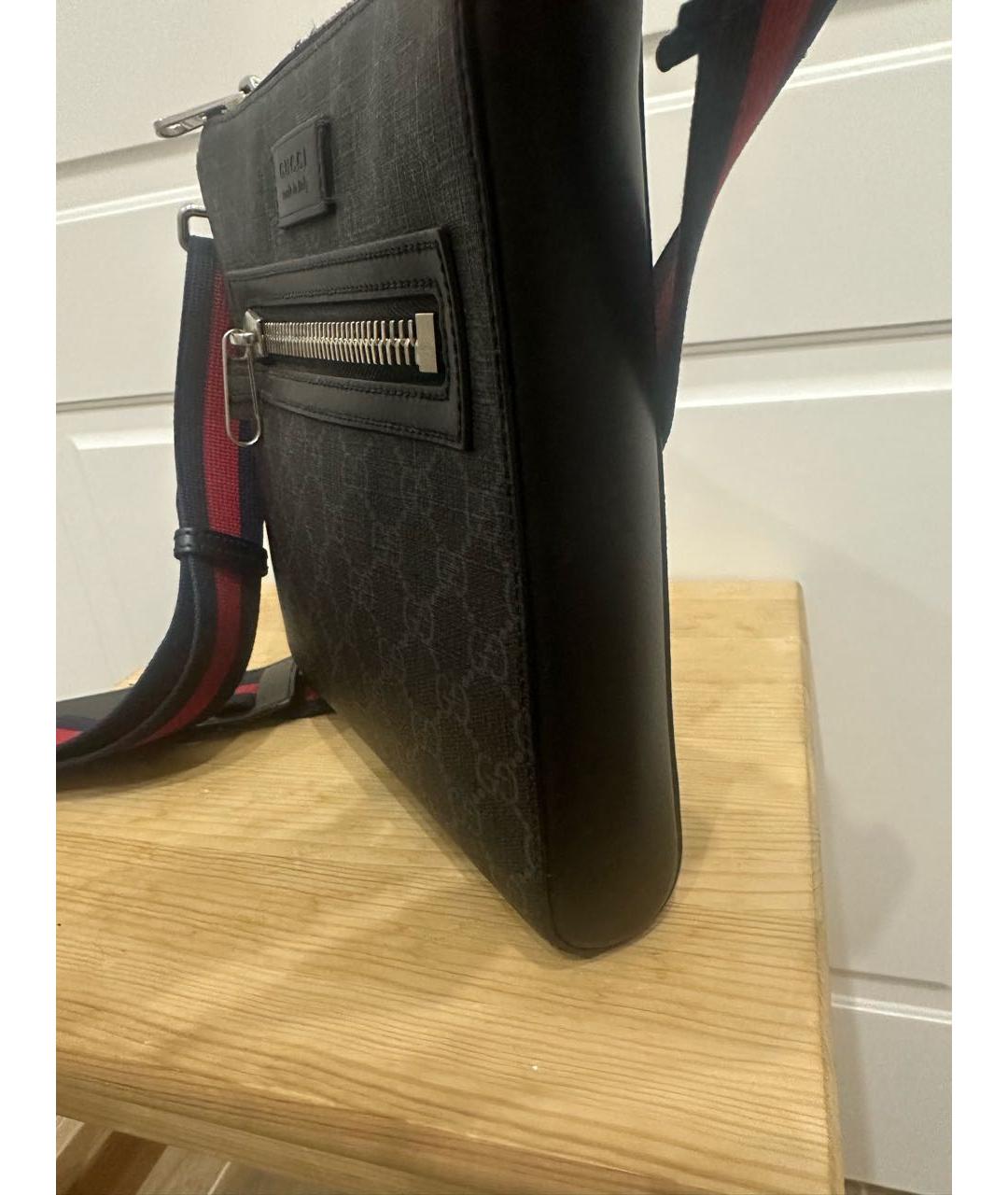 GUCCI Антрацитовая сумка на плечо, фото 4