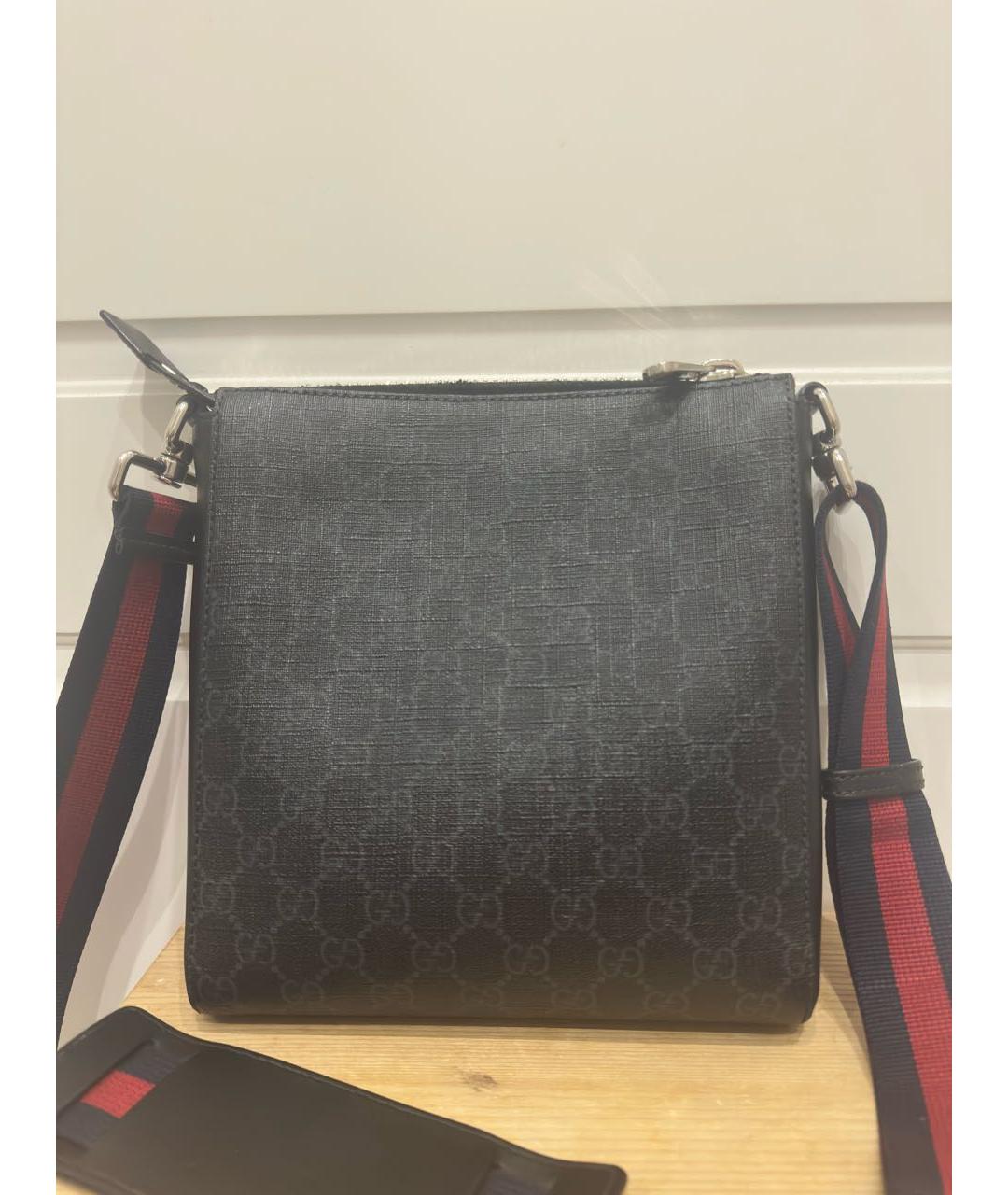 GUCCI Антрацитовая сумка на плечо, фото 3