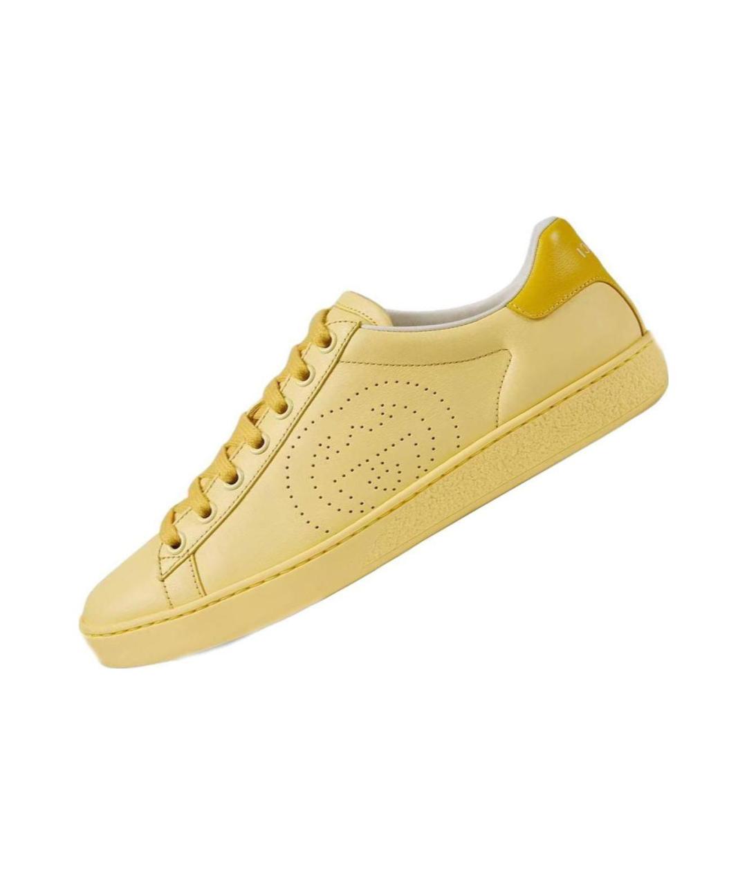 GUCCI Желтые кеды, фото 3